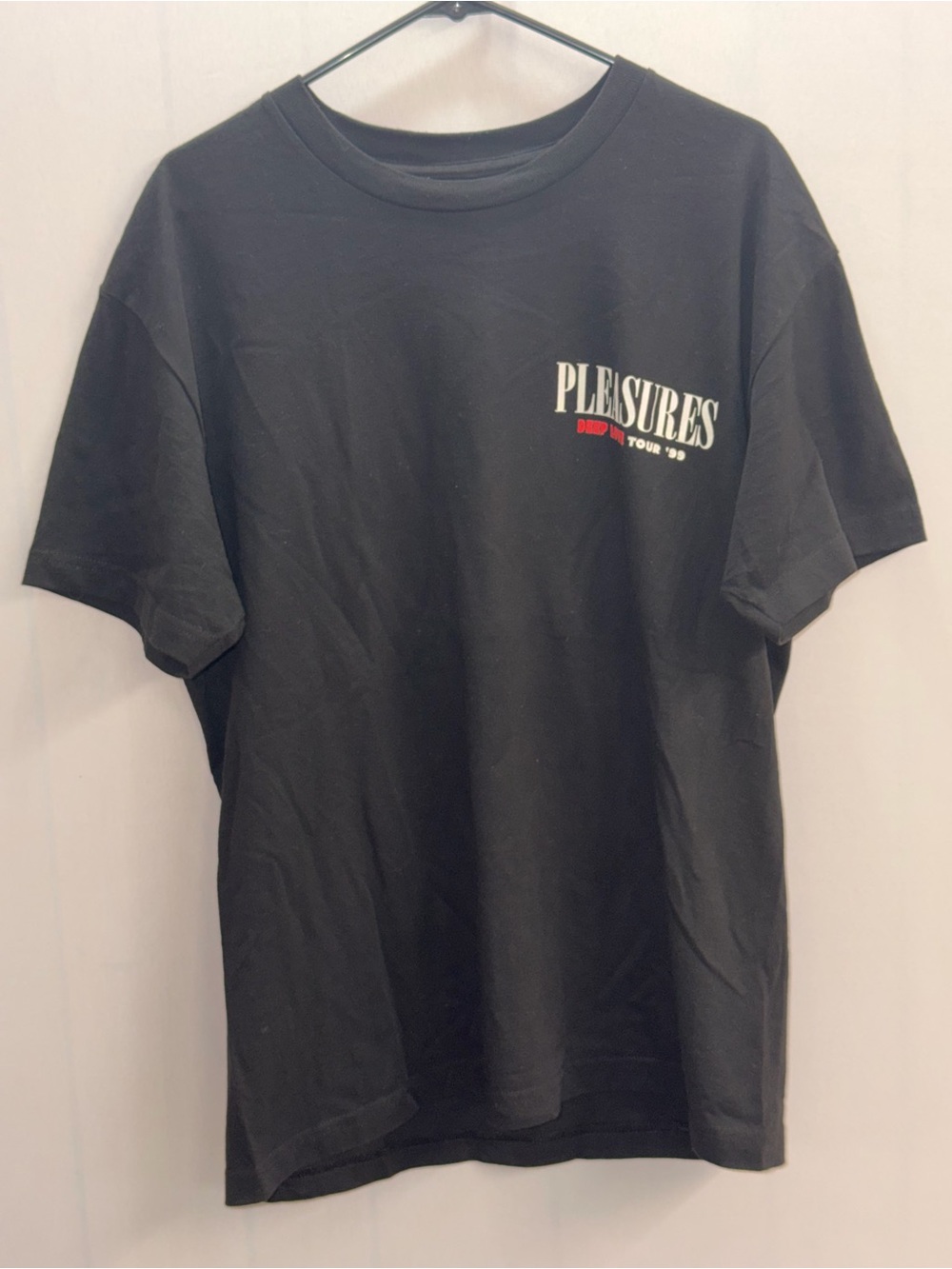 Pleasures Black Short Sleeve Graphic Tee